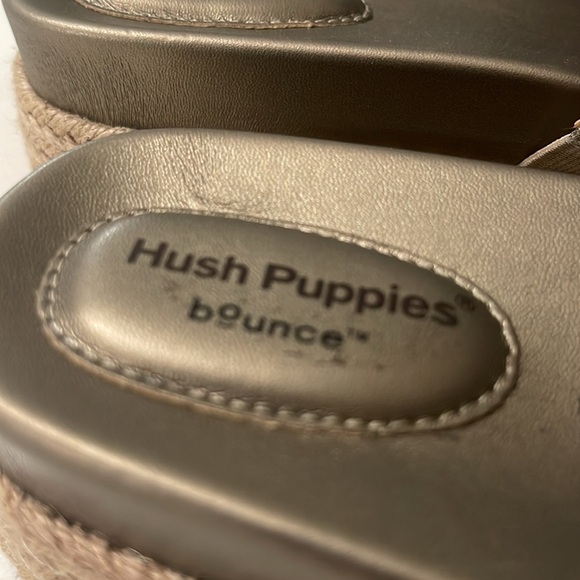 Hush Puppies Women's Lady Platform Slide Sandals size 6M Mushroom Gold Metallic - Picture 16 of 16